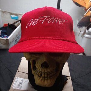 Deadstock Vintage CAT Power Corduroy Snap Back Hat Cap